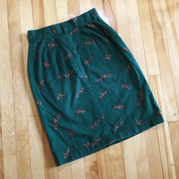 VNTG High Waist Equestrian Horse Ruff Hewn Skirt - Picture 3 of 6